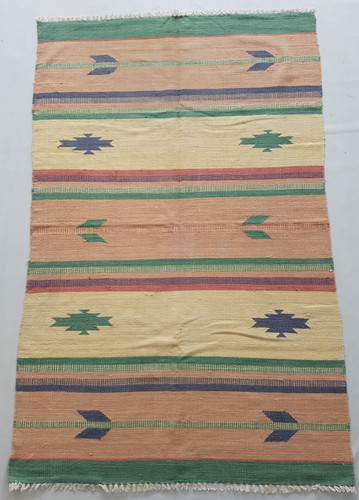 Vintage Handmade Traditional Beautiful Turkish Kilim Floor Rug Carpet 182x116 cm