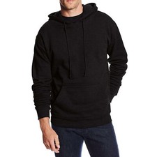 Soffe Black Fleece Pullover Hooded Sweatshirt