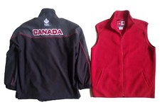 CANADA Olympic Team Jacket and Fleece Gilet 3 in 1 Mens L Vancouver 2010 HBC