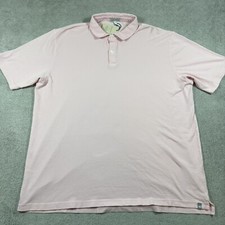 Peter Millar Crown Sport Golf Polo Shirt Men's Size XXL Pink Cotton
