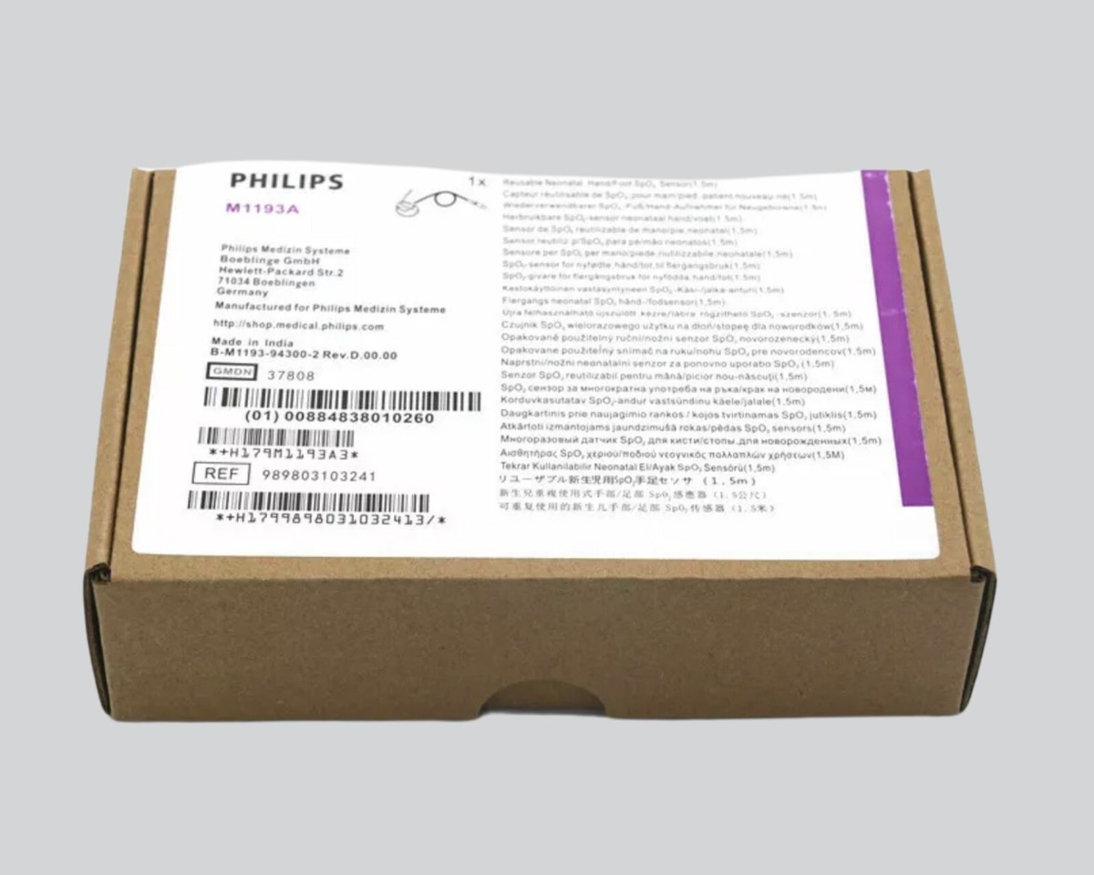 Philips M1193A Neonate Wrap SpO2 Sensor Original w/ Packing - LOT