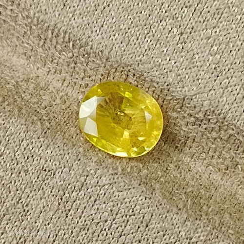 Piedras preciosas sueltas de zafiro amarillo de Ceilán de 1,5 quilates corte ovalado para hacer anillos - Imagen 3 de 10