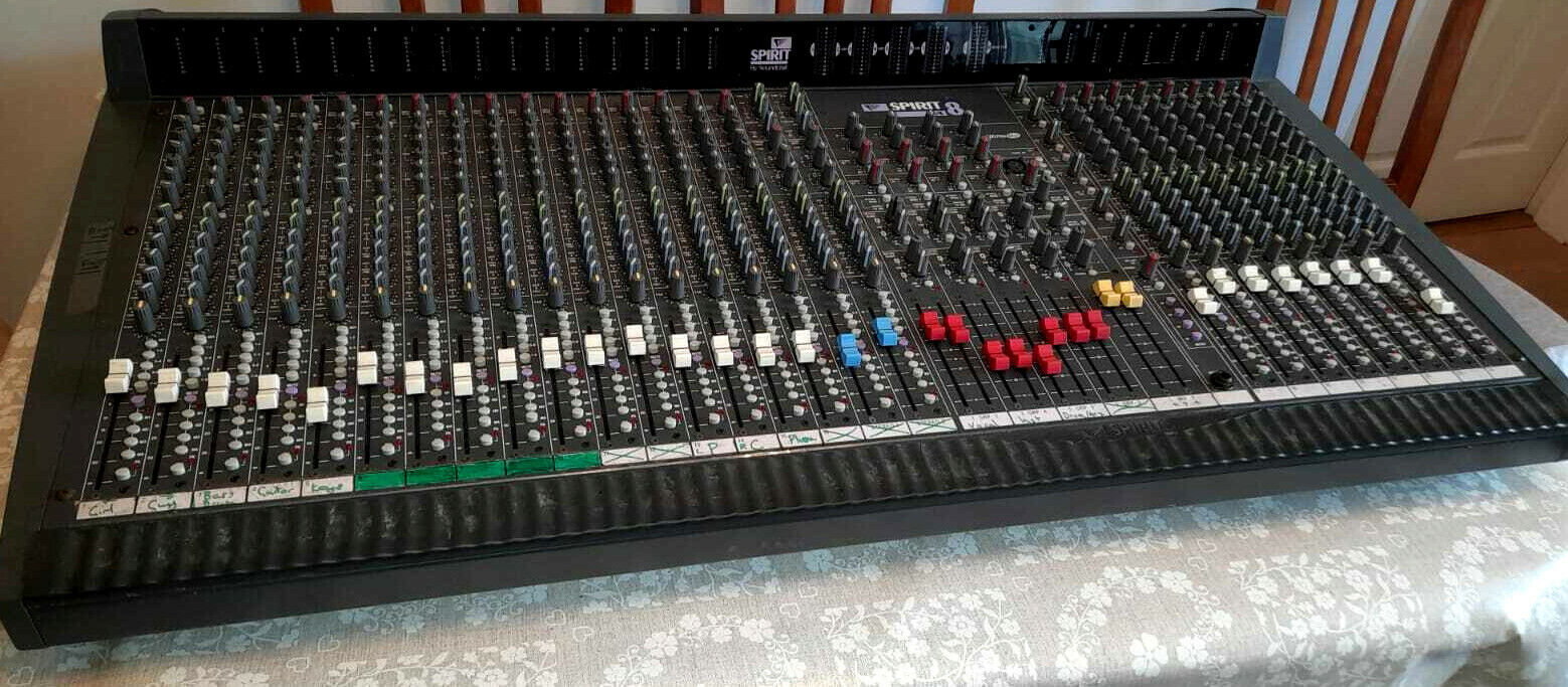 voor hoek Centrum Soundcraft Spirit 8 24 channel Mixer with flight case, power supply and  snake | eBay