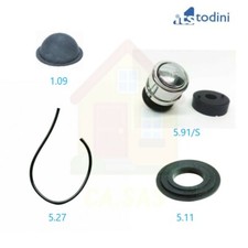 RICAMBI ORIGINALI CASSETTA SCARICO CERAMICA WC ITS TODINI kit. 4 pezzi