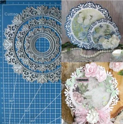 Circle Frame Metal Cutting Dies Scrapbooking Embossing Paper Card Crafts Stencil