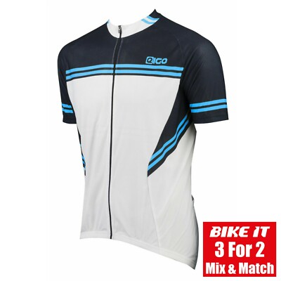 EIGO DIAMOND HERREN RADTRIKOT KURZARM SOMMER ATMUNGSAKTIV MTB BIKE BLAU