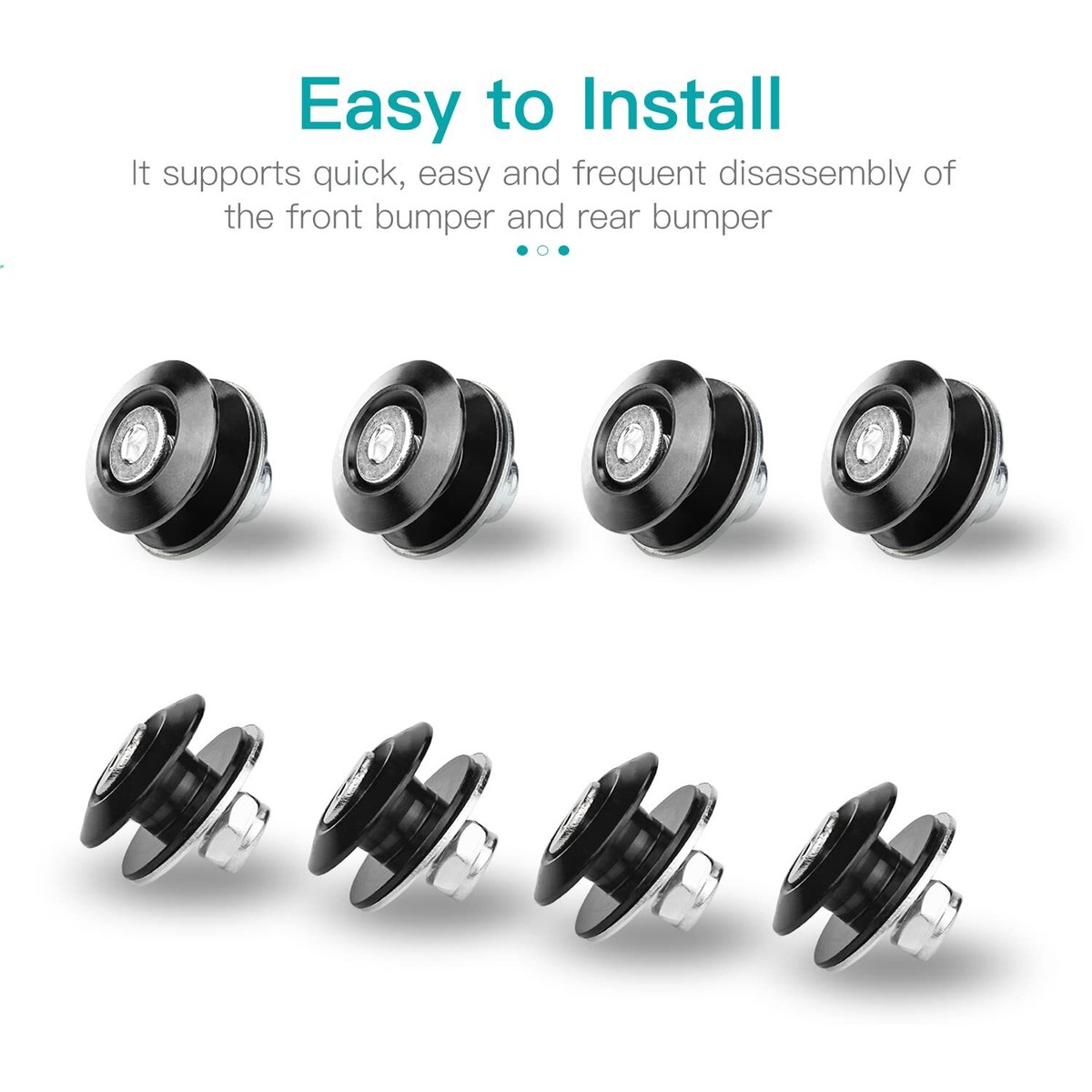Front Bumper Clips Black 12PC Quick Release Bumper Barbados | Ubuy