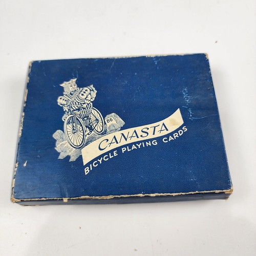 1950's Vintage Canasta Bicycle Playing Cards in Box with Official Rules