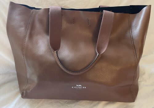 COACH Tan Brown Leather Large DERBY Tote Bag Purse-59818