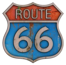 RT. 66  OLD Sign Decal 4 inches Rat Rod Vinyl Decal Sticker Hot Rod Classic 