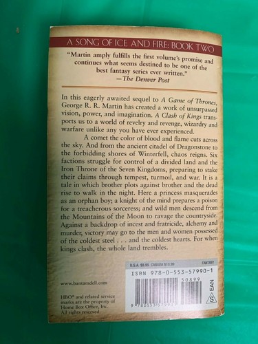 Games of Thrones books- Class of Kings/Feast for Crows & Storm of Swords - Foto 5 di 8