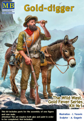 Master Box 1/35 The Wild West Gold Fever - Gold-digger (1 figure and 1 mule)