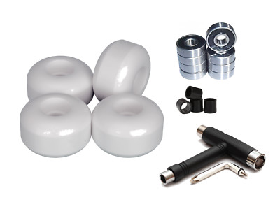 4 Stück Skateboard Rollen SET 52mm 54mm 56mm 99A & Kugellager , Spacer & T-Tool