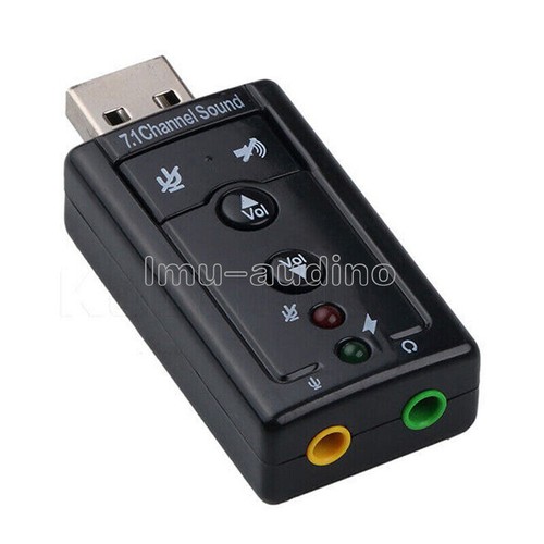 Mini USB 2.0 7.1 Channel Audio Sound Card Sound Adapter For PC Laptop - Picture 2 of 4