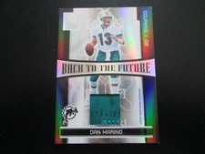 DAN MARINO RONNIE BROWN BLACK BACK TO THE FUTURE DUAL GAME WORN JERSEY CARD #/25