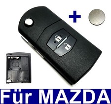 2 tasti chiave pieghevole alloggiamento per MAZDA 2 3 5 6 BT50 CX-5 CX-7 CX-9 + batteria