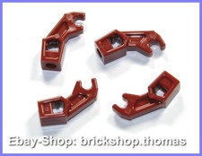Lego 4 x Arm Exo Force Clip rot - 98313 - Dark Red Arm Mechanical - NEU / NEW