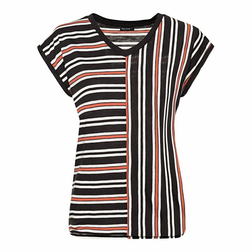 Neu Damen-T-Shirt Shirt mit Streifendesign - Gr. L, XL - Bild 1 von 1