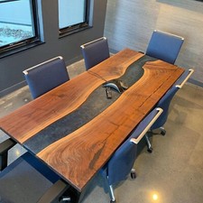 Tavolo in resina grigio resina epossidica legno tavolo sala da pranzo e caffè moderno tavolo in resina