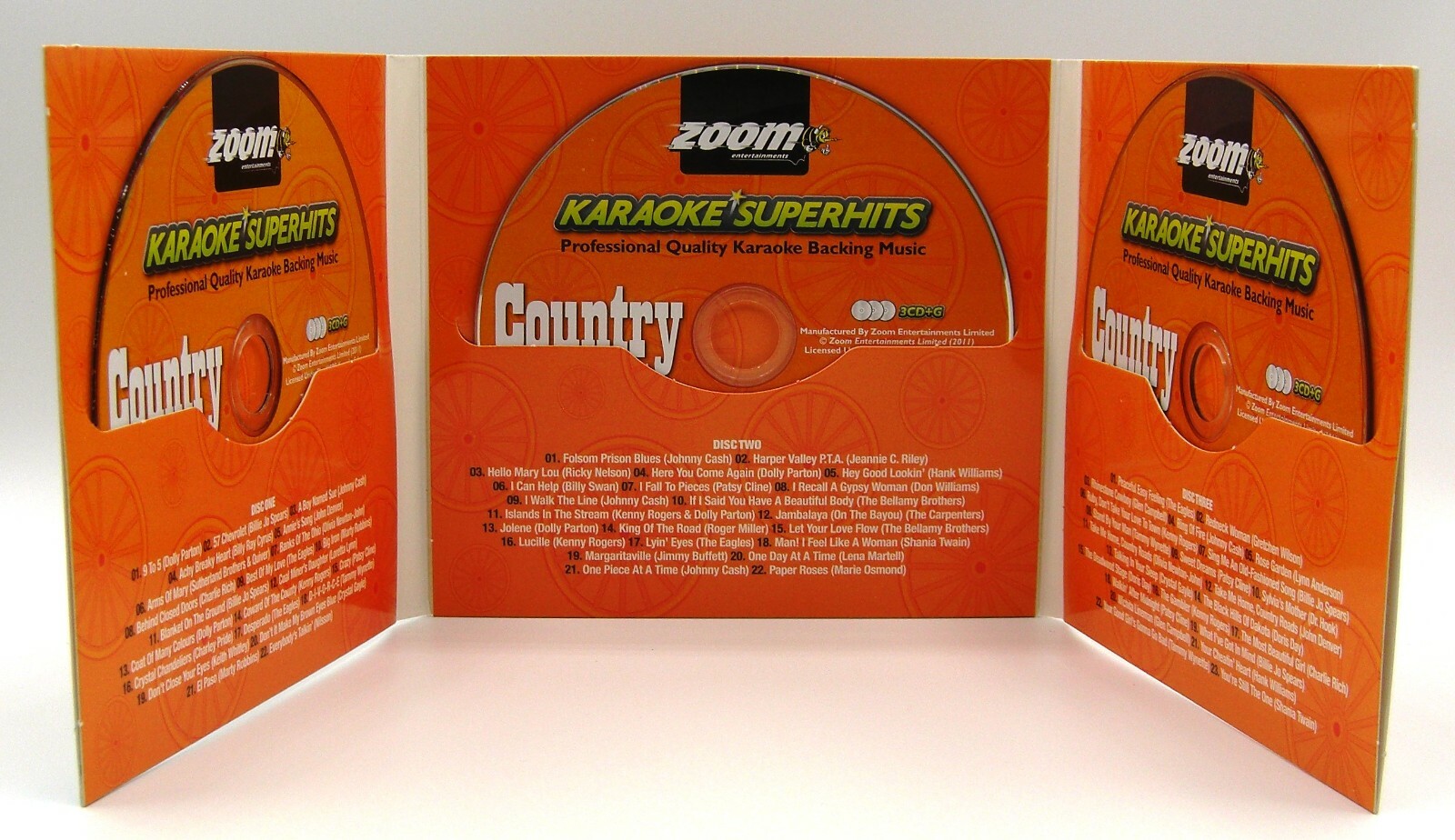 Zoom Karaoke CD+G Ultimate Classic Country Superhits 1 & 2 Set 6 CD