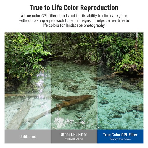 NEEWER 77mm True Color Polarizer Filter HD Optical Glass Water Repellent - Picture 4 of 8