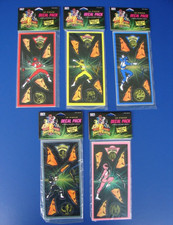 RARE VTG Complete Set of 5 POWER RANGERS 1993 Rand Decal Sticker Packs SABAN