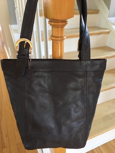 ILI BROWN LEATHER SHOULDER TOTE BAG FULL ZIP ULTRA URBAN MRSP $124+ - Picture 4 of 10