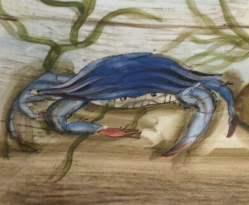 Kate McRostie Blue Crabs Meeresfrüchte 11-1/2" Speiseteller Top Zustand - Bild 5 von 5