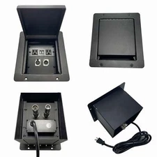 PROCRAFT MINI GAP LID FEED-THRU RECESSED Stage Pocket/Floor Box w/ 1) WIRED AC 1