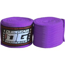 PURPLE MUAY THAI KICKBOXING BOXING HAND WRAPS (PAIR) 4m