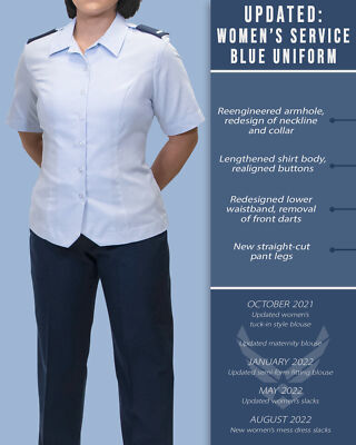 dress blues air force Vintage 1970s U.S. Air Force Dress Blue Tropical Poly/Wool Uniform Jac main image 1