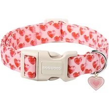 Valentine Dog Collar- Cute Pink Heart Dog Collars Adjustable Durable Designer...