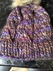 New Hand Knit Malabrigo Yarn Hat Beanie W Pompom — photo 3