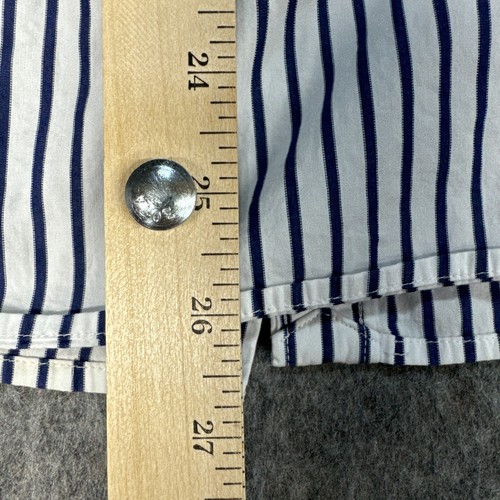Lauren Ralph Lauren Womans X1 Button Down Shirt Long Sleeve White/Blue Stripe - Picture 8 of 11