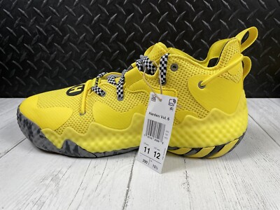 Size 11-Adidas Harden Vol. 6 Taxi Yellow Black Basketball Shoes