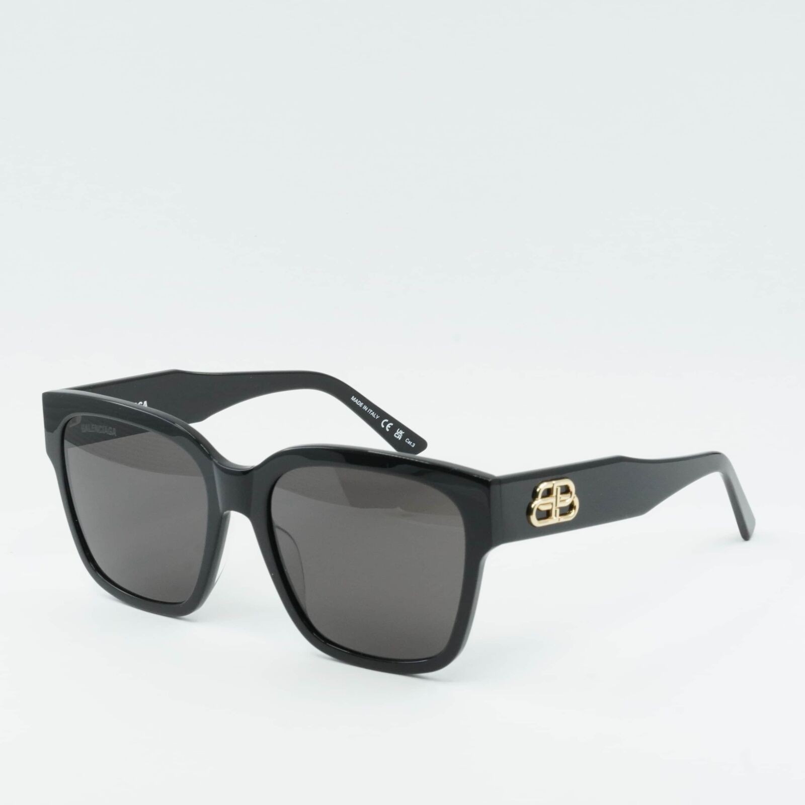 New BALENCIAGA BB0056S 001 Black/Grey 55-18-140 Sunglasses thumbnail 3