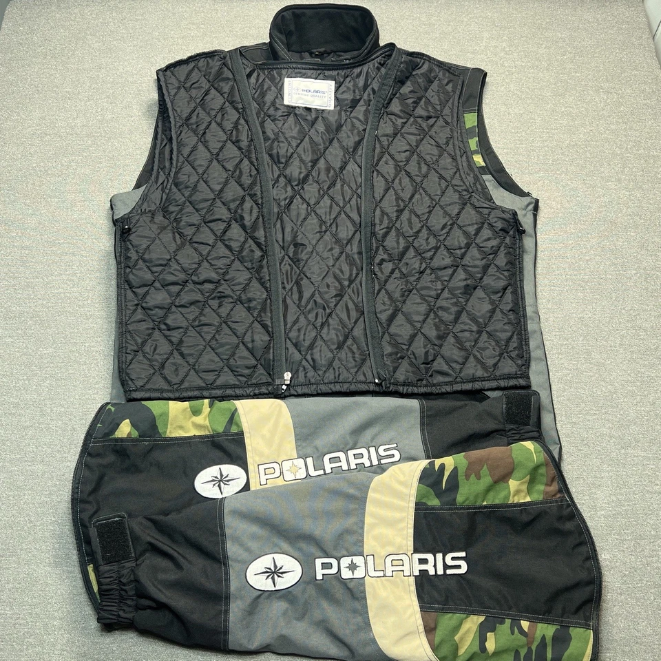 Polaris Jacket Vest Mens Extra Large Camo Detachable Liner and Sleeves 3 in 1 - Imagem 3 de 4