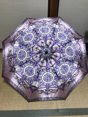 Vintage Gianni Versace Baroque Pink White pattern compact foldable