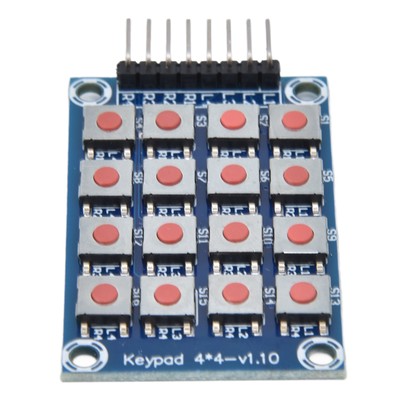8 Pin 4x4 Array 16 Tasten Tastatur Schalter MCU Externes Erweiterungsmodul