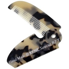 Fine Tooth Handmade Men's Folding Pocket Hair Straightening Comb White Tokyo