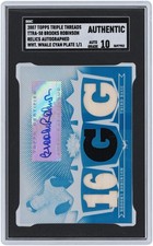 Brooks Robinson Orioles Signed 2007 Topps Triple Threads TTRA-58 1/1 SGC 10 Card