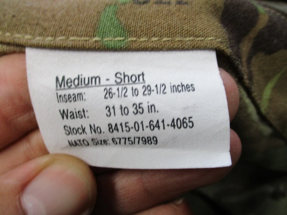 USGI ARMY OCP MULTICAM SCORPION FLIGHT UNIFORM TROUSER AIRCREW PANTS MED/SHORT - Image 2 of 4