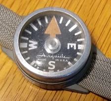 Vintage Airguide Wrist Compass Diving Skindiving Aqualung RARE