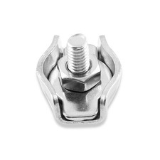 20Pcs M3 Stainless Steel Single Wire Rope Clips, Simplex Bolt Cable Clamp for...
