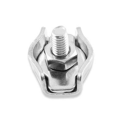 20Pcs M3 Stainless Steel Single Wire Rope Clips, Simplex Bolt Cable Clamp for...
