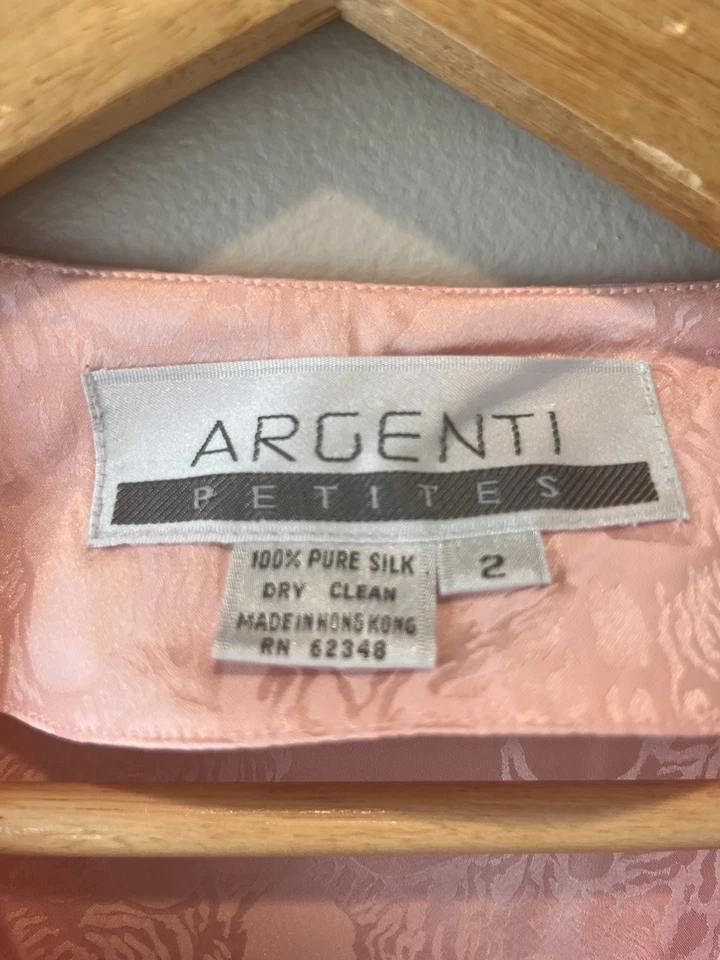 Vestido envolvente 100 % seda rosa vintage talla 2 Foto 4 de 4