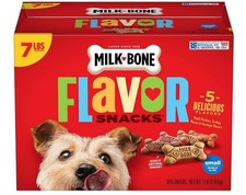 Milk-Bone Flavor Snacks Small Dog Biscuits, Flavored Crunchy Dog Treats, 7 Pound