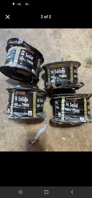 Cerro Wire 14 AWG Solid Copper THHN each spool has 500ft totalling 2000ft . 