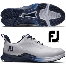 FOOTJOY 2025 FUEL MENS WATERPROOF GOLF SHOES - WHITE / BLUE / NAVY @ 40% OFF RRP