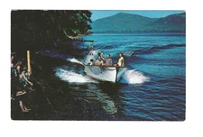 Greeting from Lake Murry Oklahoma - Water Skiing - Boaters Waving - Postcard